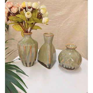 Bộ set 3 lọ hoa mini trang trí để bàn