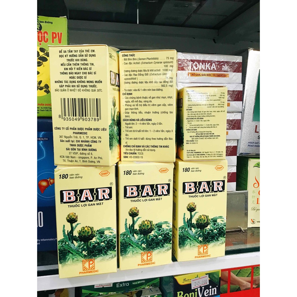 BAR Actiso (Hộp 60 viên) - Viên uống mát gan lợi mật - B.A.R cvspharmacy
