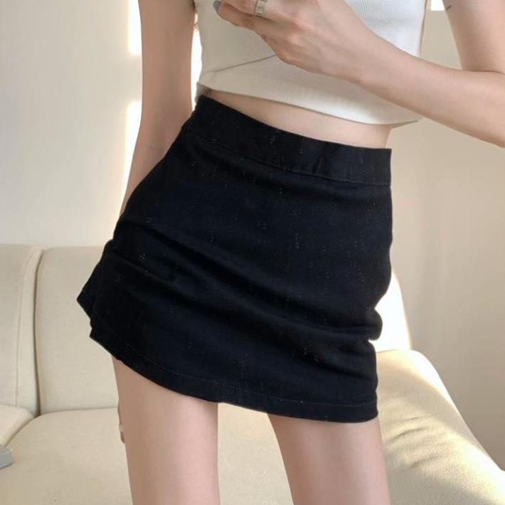 Chân Váy Ngắn Lưng Cao Màu Trơn Thời Trang Quyến Rũ Cho Nữ | BigBuy360 - bigbuy360.vn