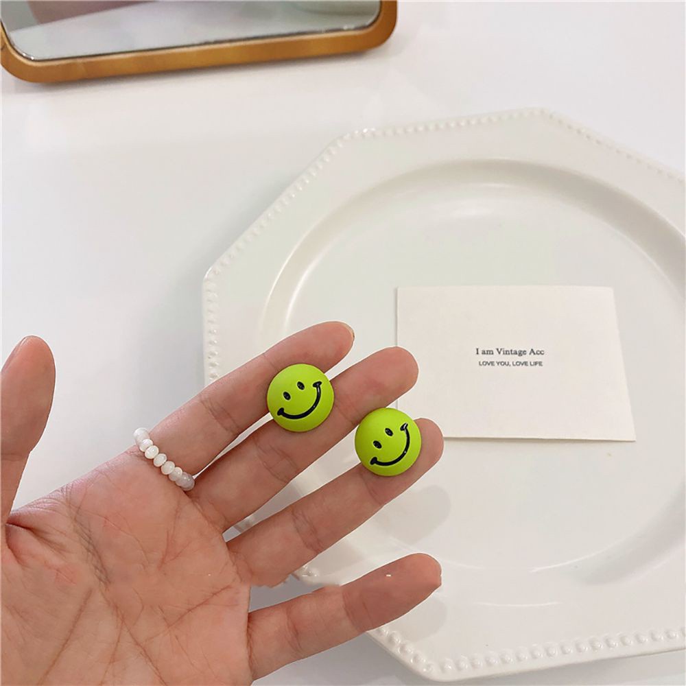 Bông Tai Hình Mặt Cười Nhiều Màu Sắc Thời Trang Hàn Quốc Cho Nữ