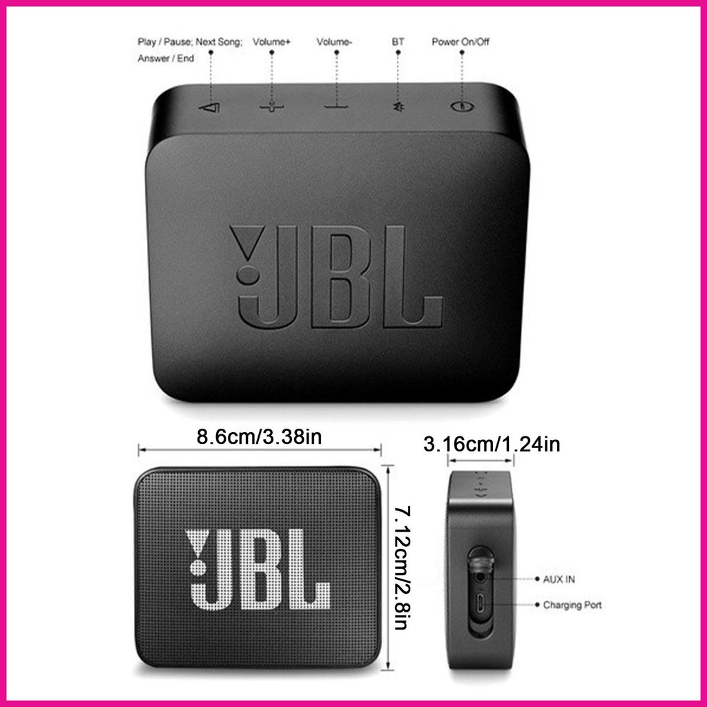 Loa Bluetooth Không Dây JBL GO2 Mạ Vàng Gạch 2nd Generation Siêu Trầm Chất Lượng Cao