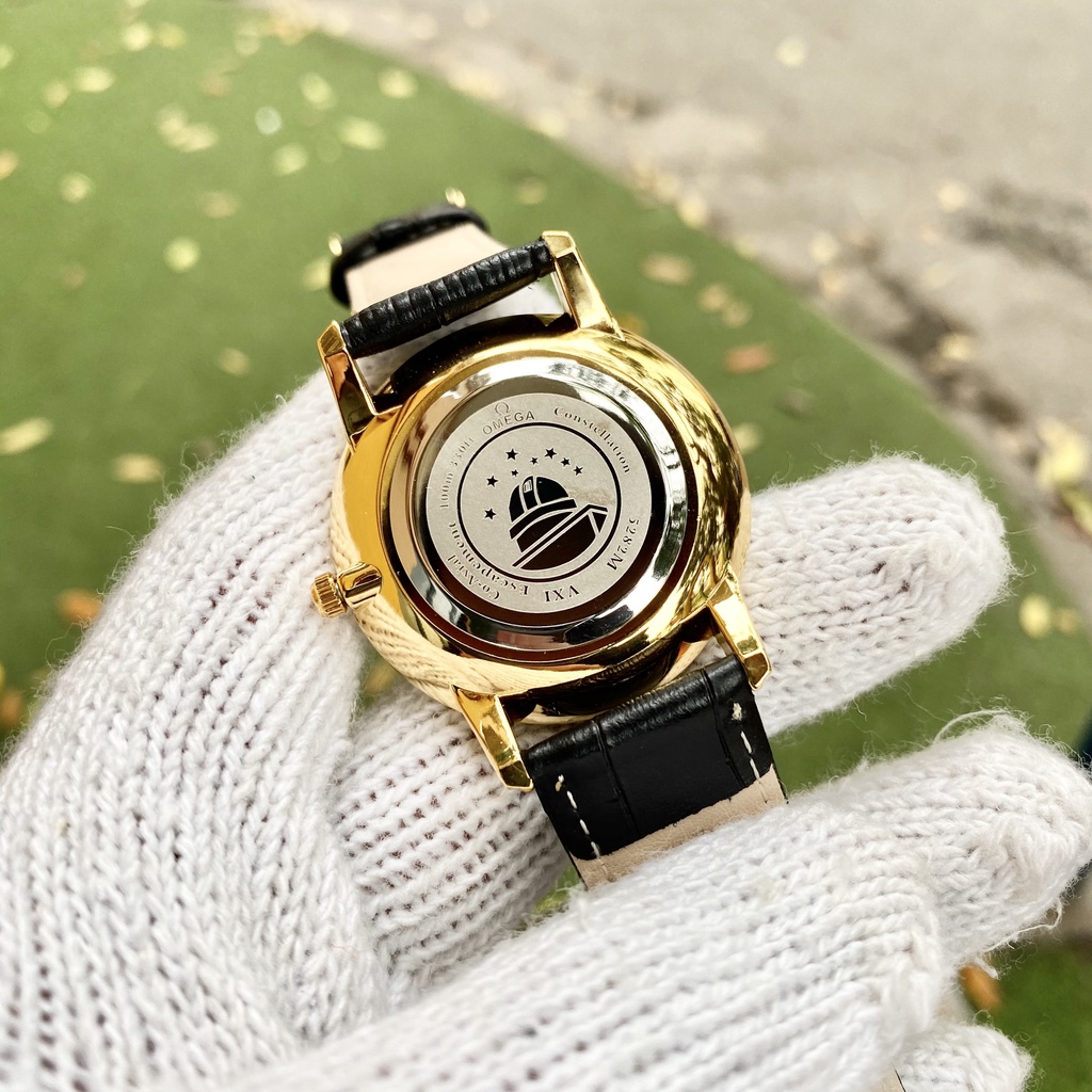 Đồng Hồ NAM O.ME.GA OM075 Chống Xước, Chống Nước - TẶNG 1 Dây da cao cấp + 2 pin AG4