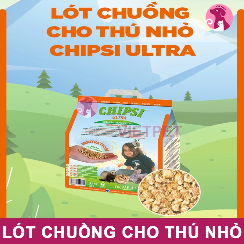 LÓT CHUỒNG CHO THÚ NHỎ CHIPSI ULTRA (NHẬP KHẨU ĐỨC)