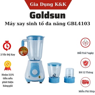 Máy xay sinh tố đa năng Goldsun GBL4103, máy xay 2 chế độ xay thịt, xay hoa quả, ngũ cốc đồ khô, Bh 12 tháng