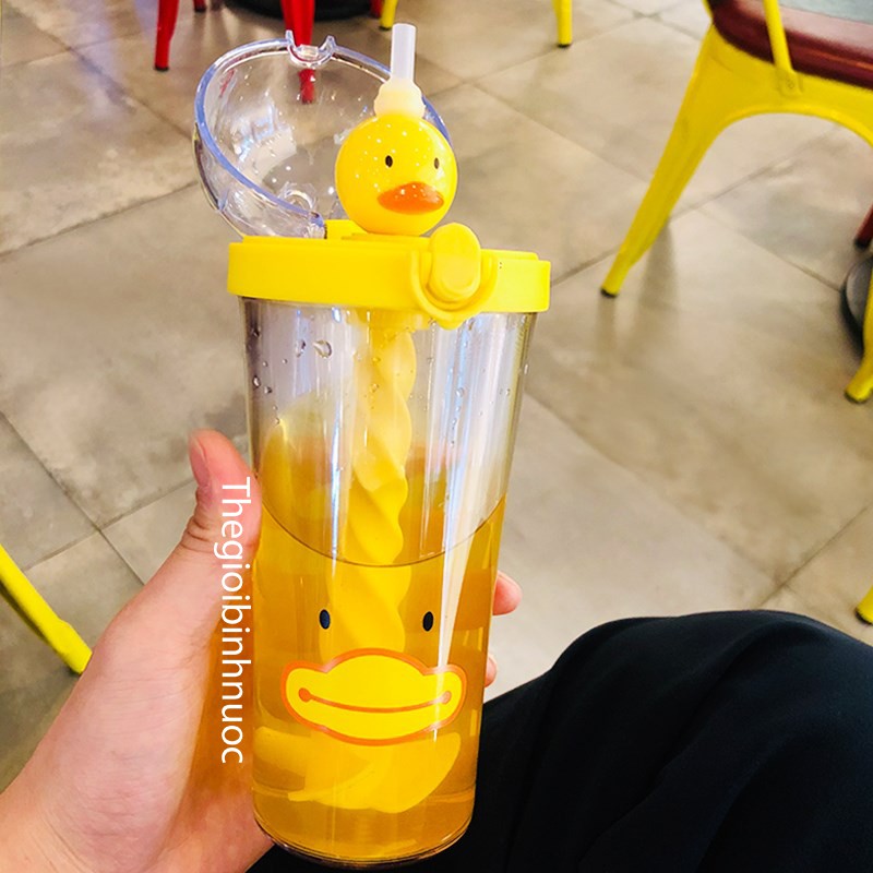 Ly Nhựa 2 lớp cold cup Hoạ Tiết Đáng Yêu