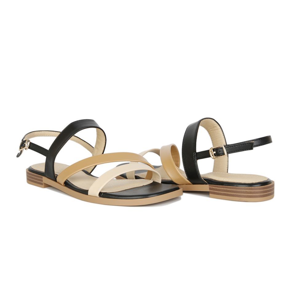 [Giảm Giá] Giày Sandal Hạnh Dung HD04422AD ( Màu Đen - Bò )