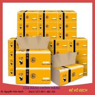 Khăn giấy Gấu Trúc Sipiao làm từ bột tre mềm dai không chất tẩy trắng 1 gói 300 tờ