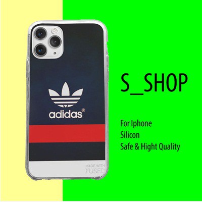 Ốp lưng IP Màu đen phối sọc đỏ S.SHOP Ốp thể thao chống sốc IPhone 5 6 7 8 Plus X Xmas 11 12 Pro Mini ADIPOD00230