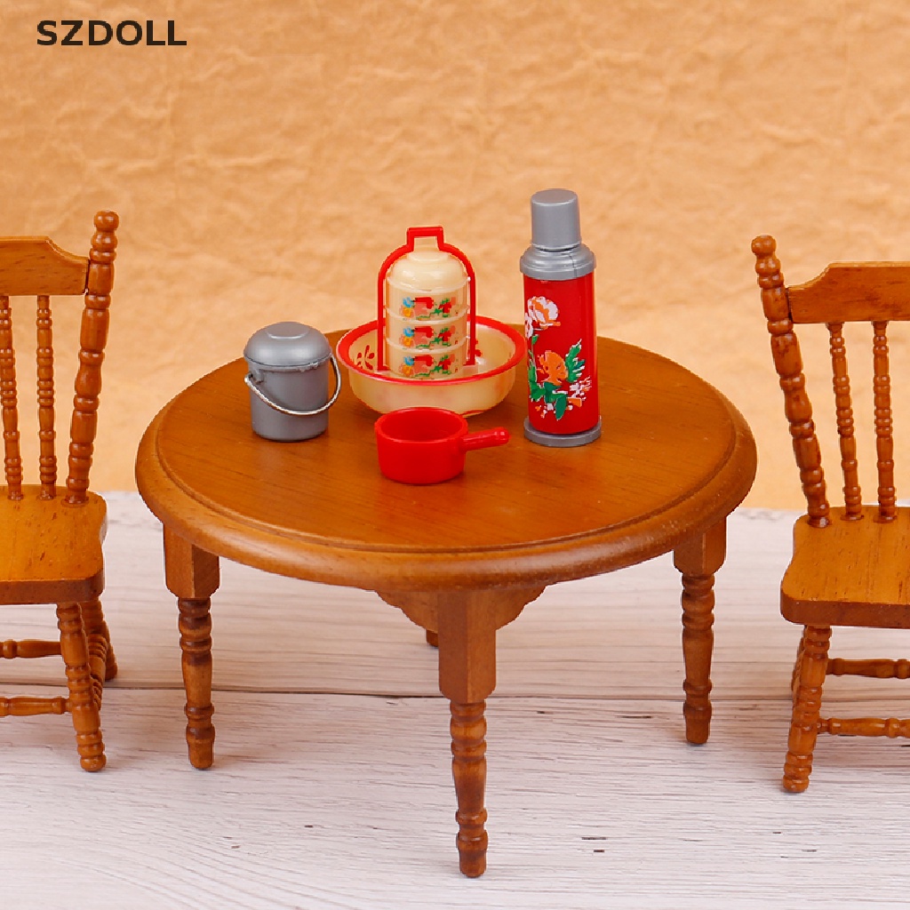 8pcs/Set Dollhouse Miniature Chinese wedding gift box Vintage Water bottle Model  DOM