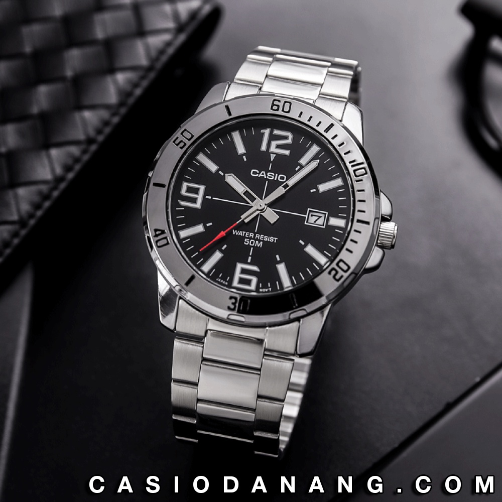 Đồng hồ nam dây kim loại Casio Standard chính hãng Anh Khuê MTP-VD01D-1BVUDF (45mm)