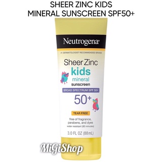 [Thanh Lý] Kem Chống Nắng Trẻ Em Neutrogena Sheer Zinc Kids Mineral Sunscreen SPF50+ 88ml