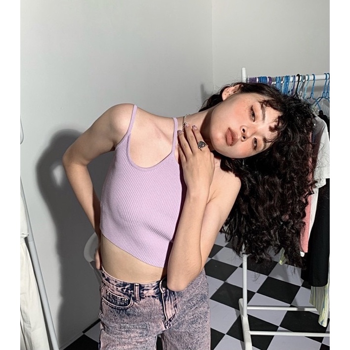 Áo Croptop Nữ Hai Dây Lệch Vai - Tharo Clothing [AO00005]