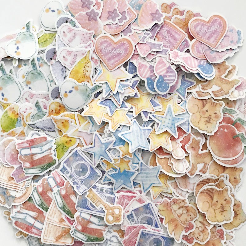 Gói 70 sticker giấy SG7002 Gachini