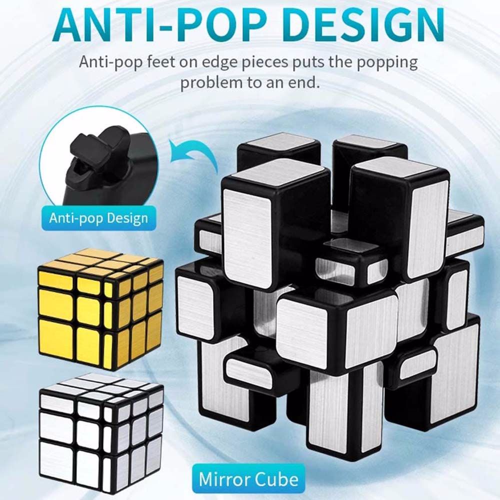 Đồ Chơi Khối Rubik 3x3 X 3x3 Bằng Kim Loại Tráng Gương Nhiều Màu Sắc