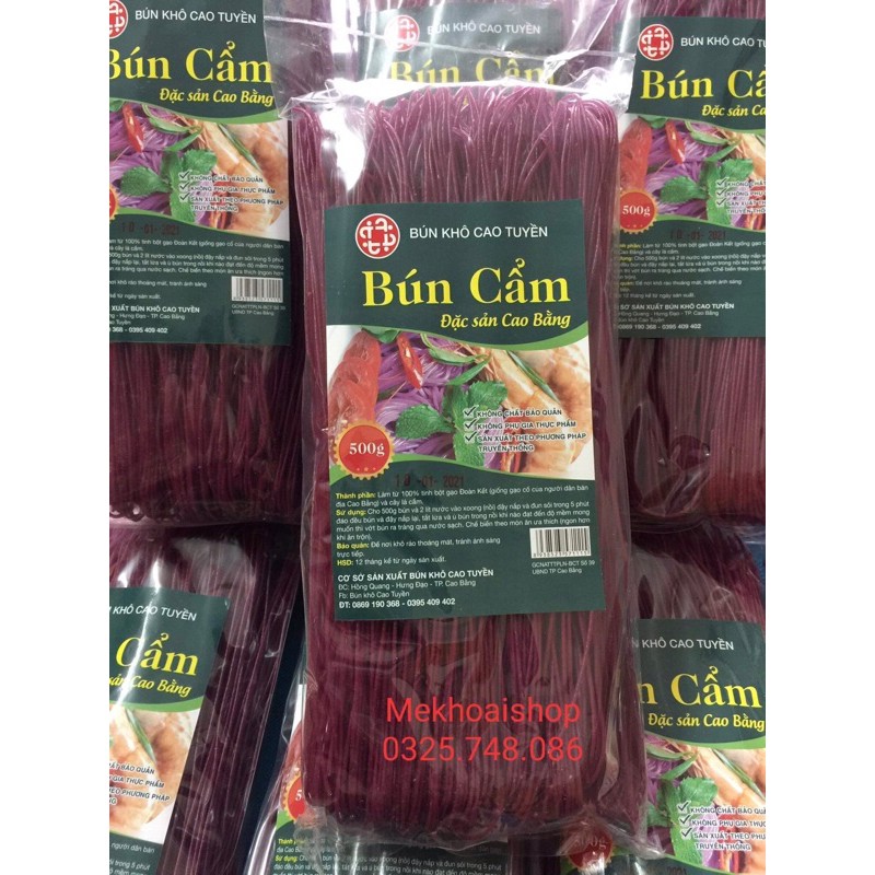 Mì bún khô ngũ sắc ngô/gấc/cẩm/gạo lứt Cao Tuyền eatclean/keto giảm cân đặc sản cao bằng (500g) | BigBuy360 - bigbuy360.vn
