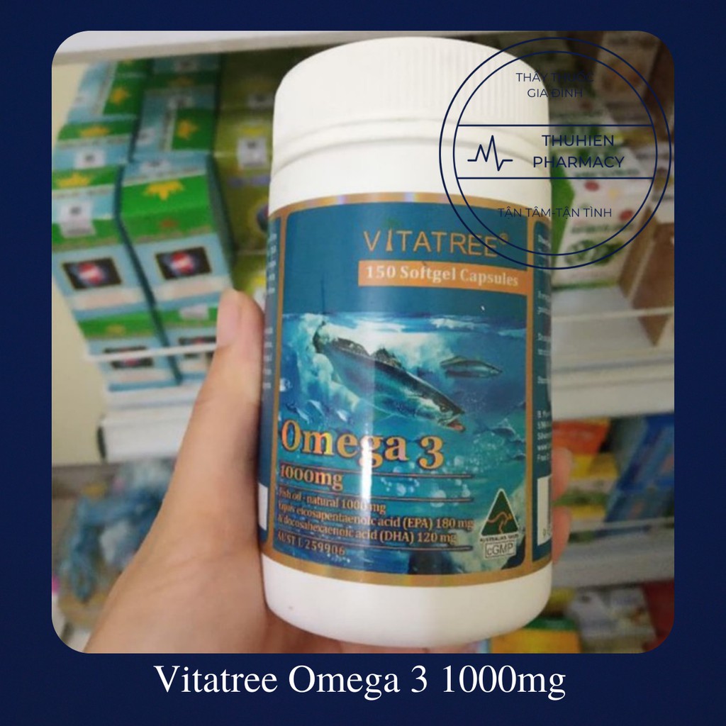 Vitatree Omega 3 1000mg - viên uống dầu cá tốt cho mắt, tim mạch