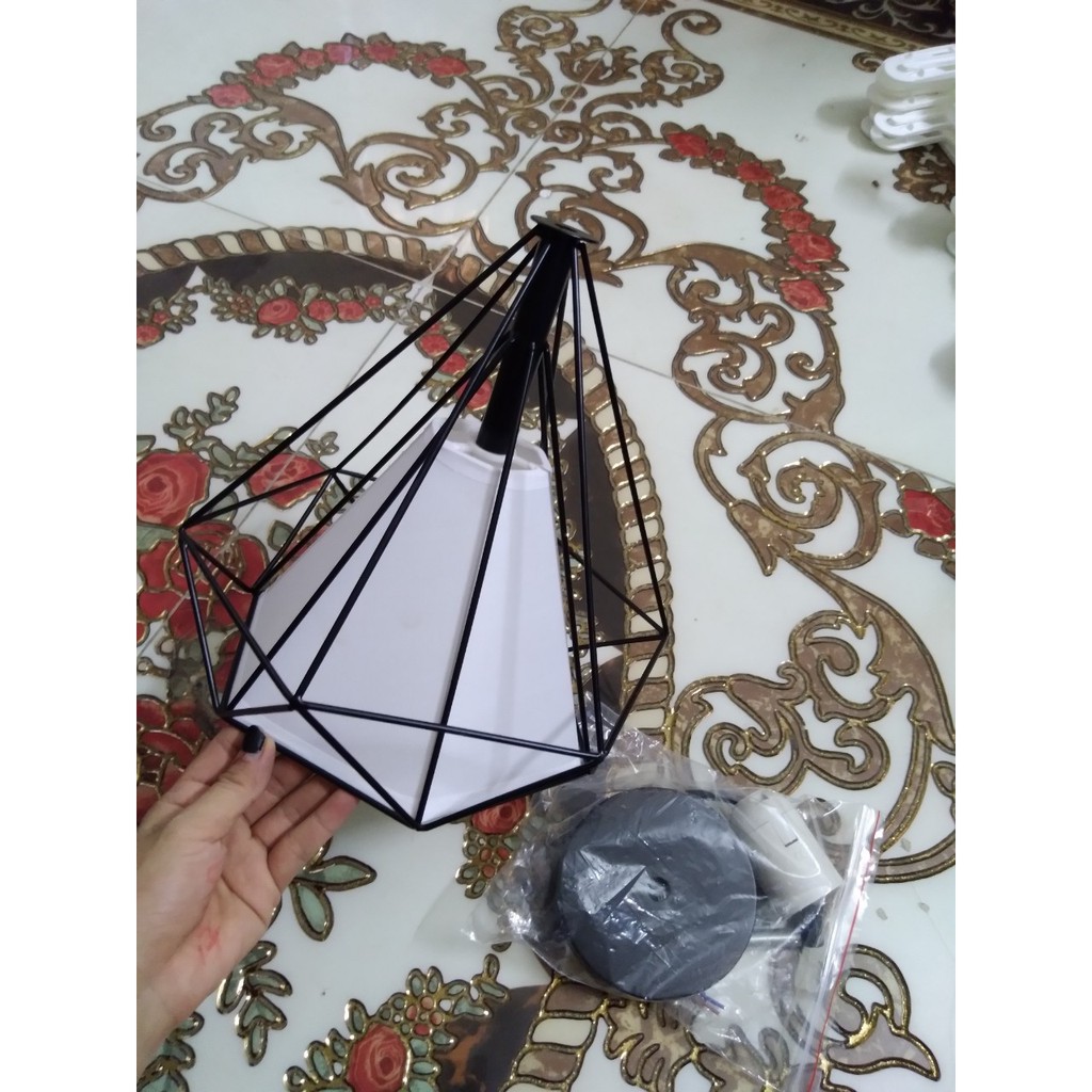 Đèn trang trí shop thời trang, quán cafe, Bộ chao đèn kim cương