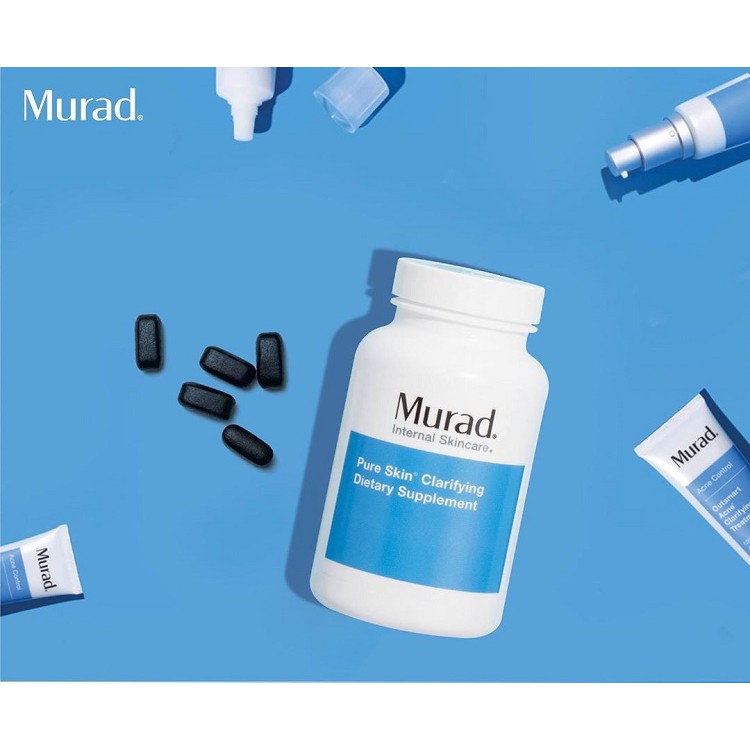 Viên uống hỗ trợ giảm mụn Murad (120 viên/ hộp) + Gel ngừa mụn Clarifying Oil-Free Water Gel (50ml) TẶNG 30 day acne kit | BigBuy360 - bigbuy360.vn