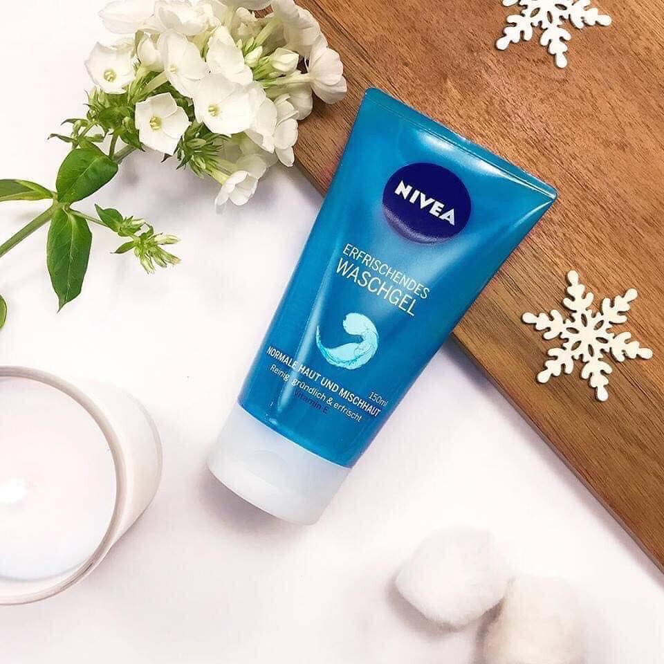 Sửa rửa mặt Nivea dành cho da thường và hỗn hợp hàng đức 150ml