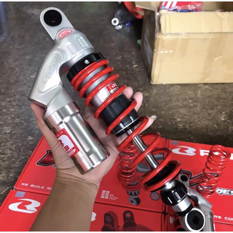 Phuộc sau bình dầu RCB cho Dream, Wave mẫu VS màu đỏ