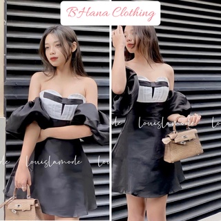 Váy nữ cúp ngực tay bồng cực xinh, Váy tafta xòe mẫu mới cực Hot