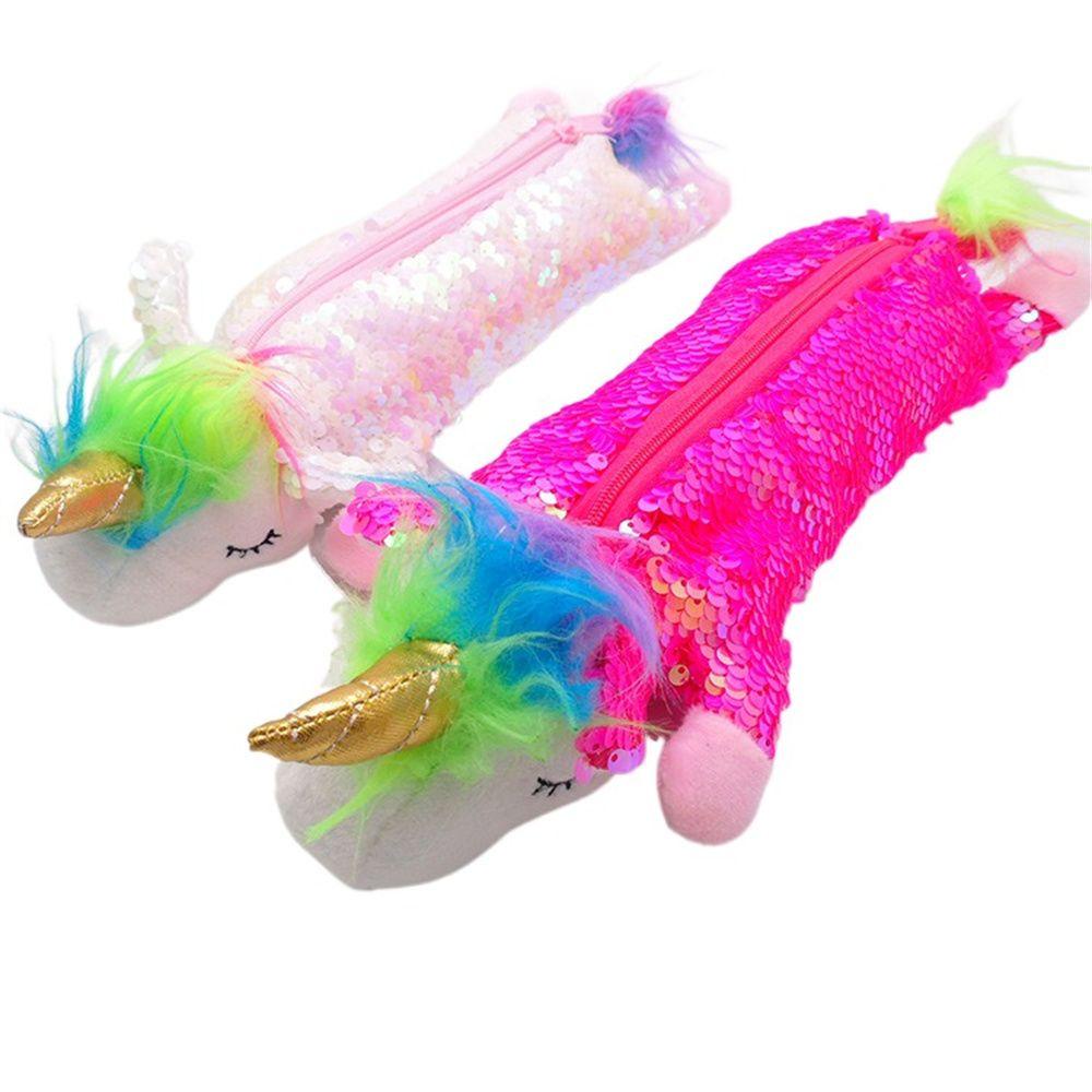 Kenton unicorn pencil case đồ dùng học tập văn phòng phẩm có thể đảo ngược cho bé gái túi đựng bút chì dung tích lớn túi đựng bút chì sequin