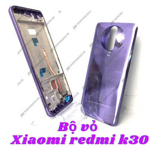 Bộ vỏ dành cho máy xiaomi redmi k30 xanh và  tím