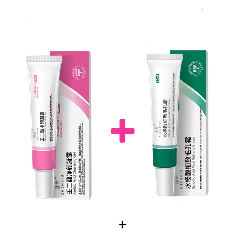 Set Kem Hỗ trợ giảm mụn 15% Axit Salicylic Giúp Se Khít Lỗ Chân Lông Cao Cấp