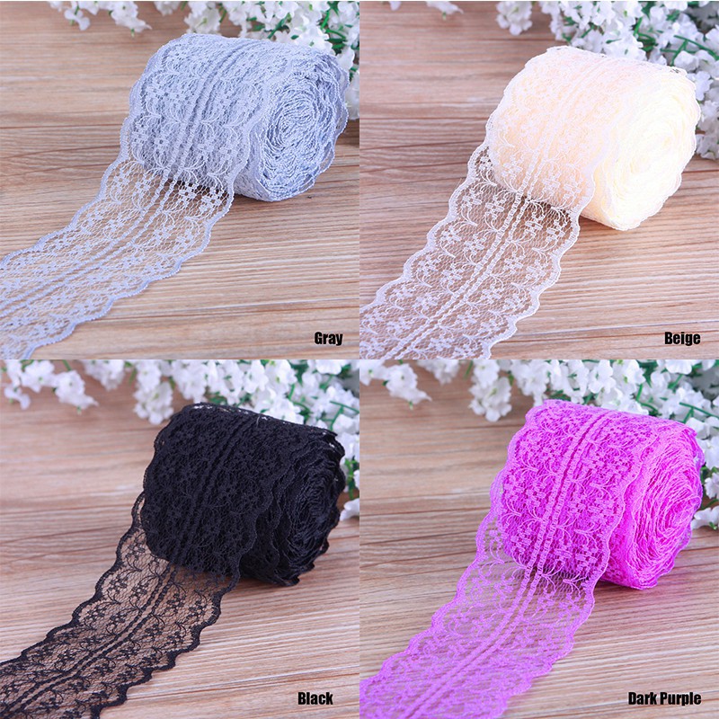 Cuộn dây ruy băng ren phong cách cổ điển rộng 4.5cm dài 9m dùng trang trí tiện lợi