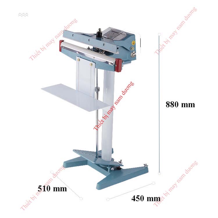 Máy hàn miệng túi dập chân 500 mm