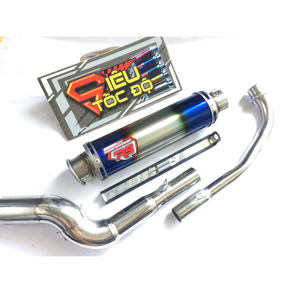 Pô r9 full cổ cong 2 KHÚC GẮN CHO NHIỀU LOẠI XE