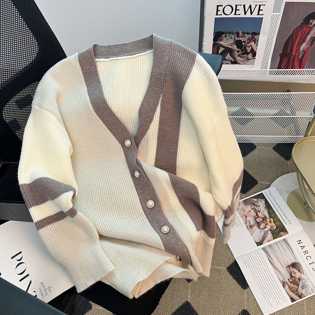 Áo Khoác cardigan Cổ Chữ v Mềm Mại Thời Trang Mùa Thu Cho Nữ