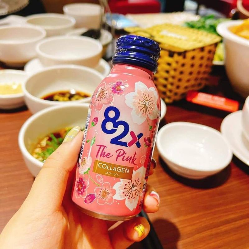 Nước Uống Đẹp Da The Pink Collagen 82X Nhật Bản Chính Hãng - Hộp 10 Chai
