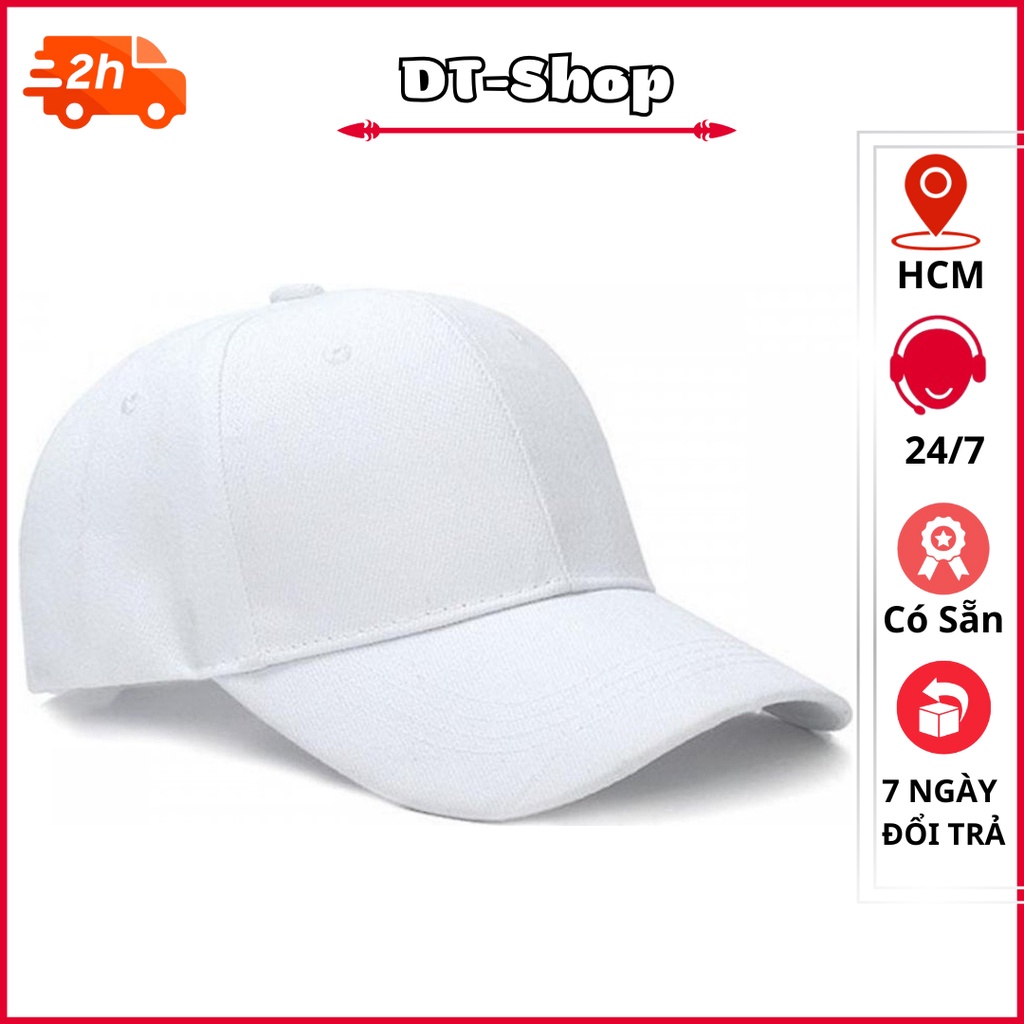 ⚡Giá Rẻ⚡Mũ lưỡi trai Unisex Basic chất liệu vải Kaki, nón kết trơn Hàn Quốc đủ màu form đẹp