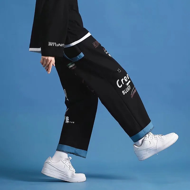 Quần dài thể thao nhiều túi phong cách hip hop hợp thời trang cho nam size S-3Xl