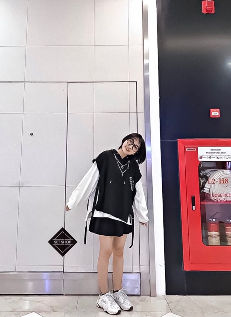 Set hoodie ghile phối sweater full phụ kiện | BigBuy360 - bigbuy360.vn