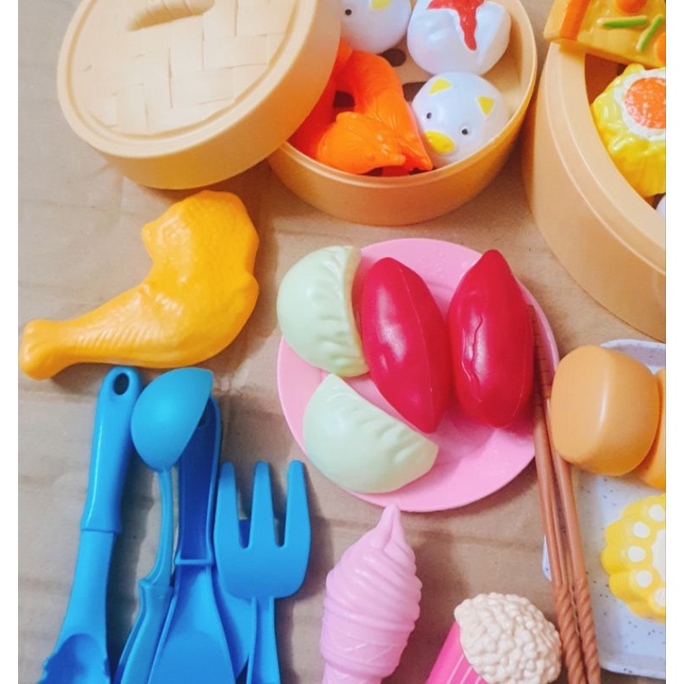 Đồ Chơi Nhà Bếp 59 món, Túi Dimsum, Rất Nhiều Món