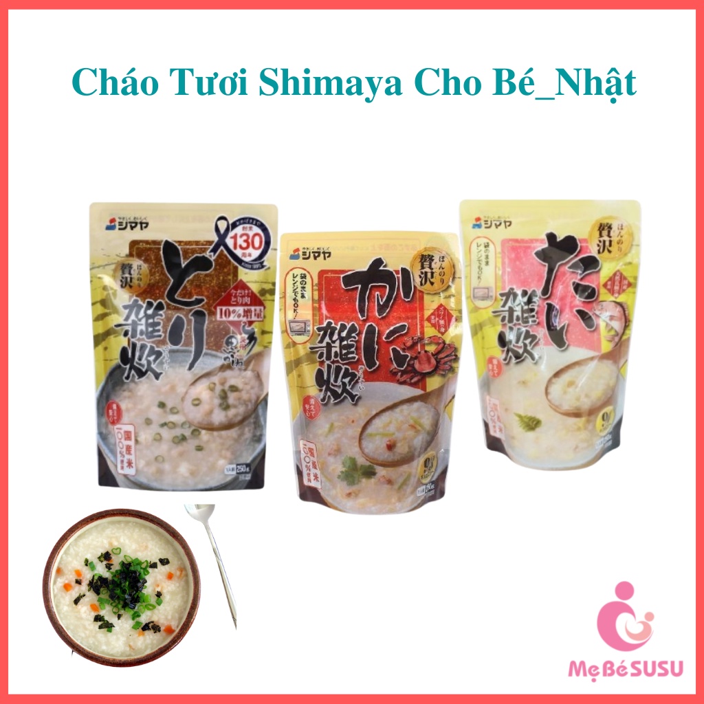 Cháo Tươi Shimaya Cho Bé_Nhật Bản 230G/Túi [DATE T4/2023]