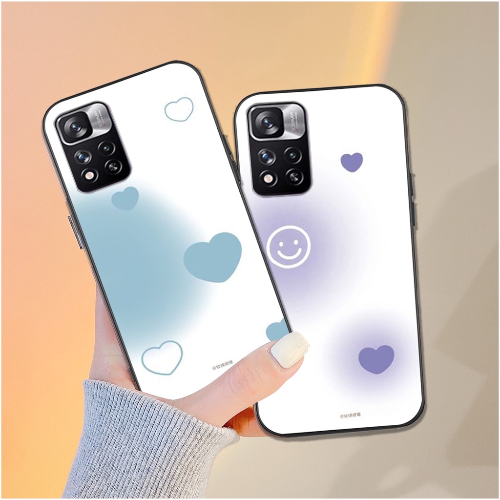Ốp lưng điện thoại Xiaomi redmi note 11 pro  / note 11 pro plus trái tim sắc màu