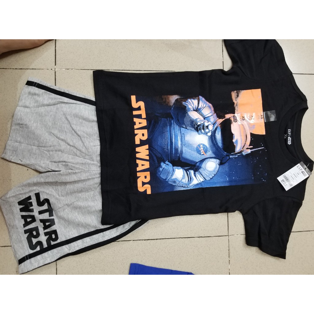 Bộ thun bé trai in phi hành gia vũ trụ Star War size đại
