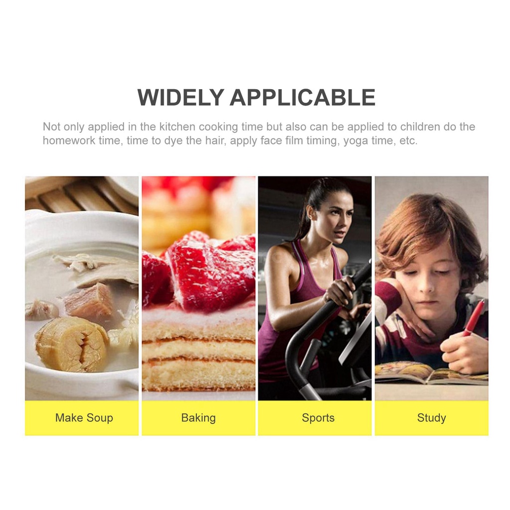 Đồng Hồ Hẹn Giờ Nấu Ăn 100 Phút Có Giá Đỡ Màn Hình Hiển Thị Lcd