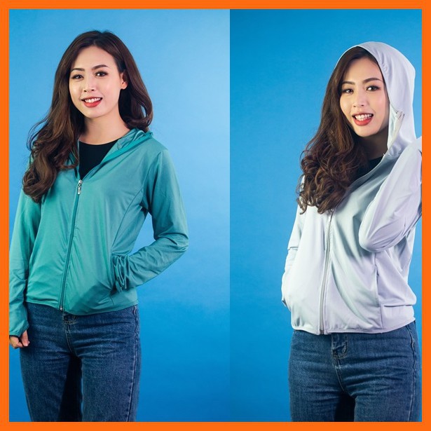 Áo Chống Nắng Nữ Dáng Ngắn Vải thông hơi thoát mồ hôi, áo khoác chống nắng ngắn Happylive