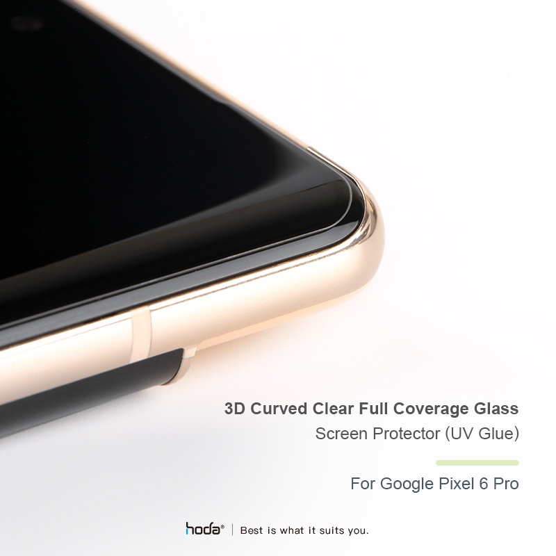 Kính cường lực HODA chống chói, chống phản chiếu cong 3D UV Full keo cho Google Pixel 6 Pro