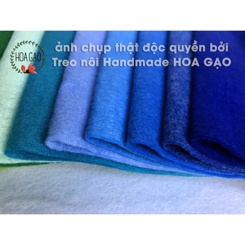 AO [Mã TOYNOV hoàn 20K xu đơn 50K] Vải dạ mềm, vải nỉ HGM45 khổ 45cm, khiến cho treo nôi, handmade p