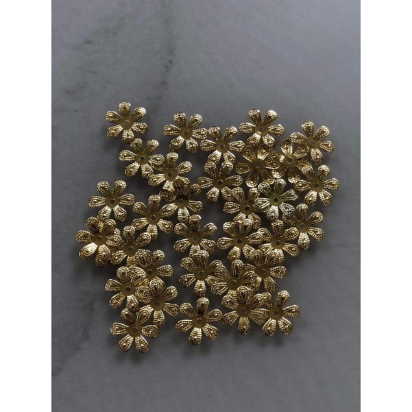 (10 cái)phiến hoa 6 cánh 18mm, nguyên liệu làm trâm cài tóc cổ trang, nguyên liệu diy, Sỉ phụ kiện Khánh Huyền