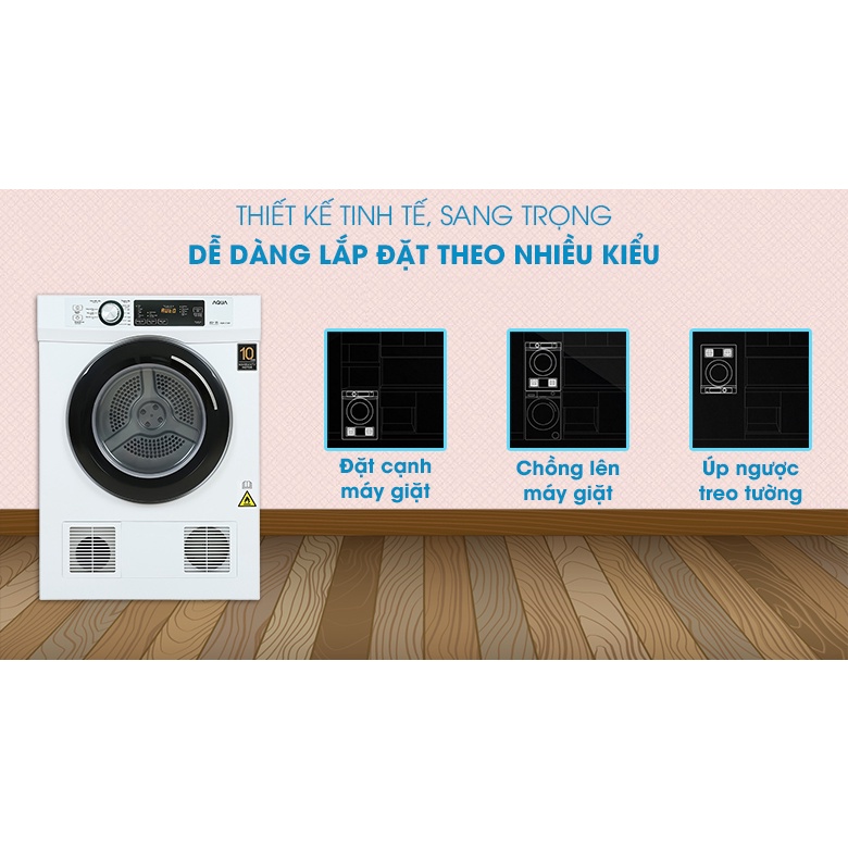 Máy sấy thông hơi Aqua 7Kg AQH-V700F.W hỗ trợ là