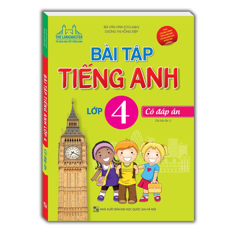 Sách - Combo 2c Bài tập tiếng Anh lớp 4; Từ điển tiếng việt dành cho học sinh