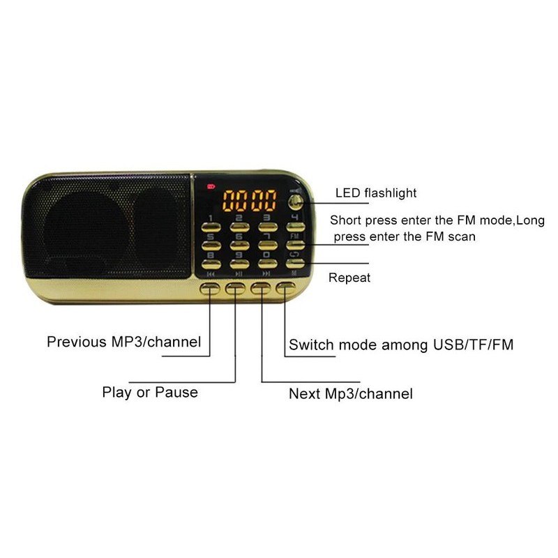 Loa Nghe Nhạc Usb Thẻ Nhớ FM Craven CR-836s