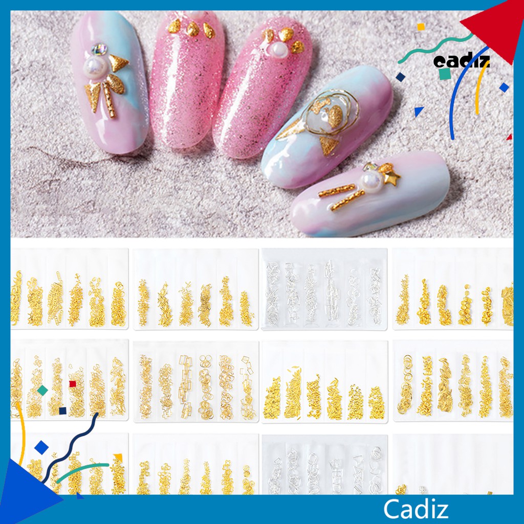 [Hàng mới về] Hộp Phụ Kiện Đinh Tán Trang Trí Móng Tay Nghệ Thuật