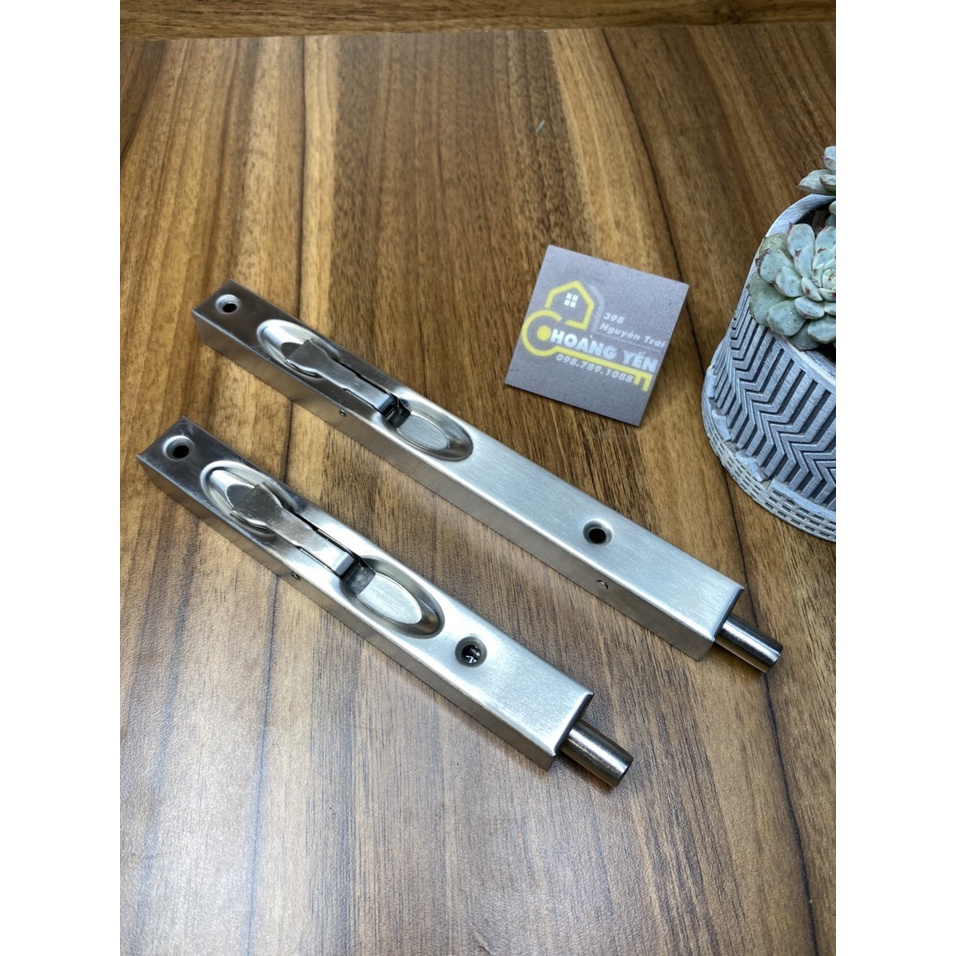 Chốt âm cửa cổng inox dài 15, 20, 25, 30cm, Chốt âm inox lắp cửa gỗ, sắt, nhôm